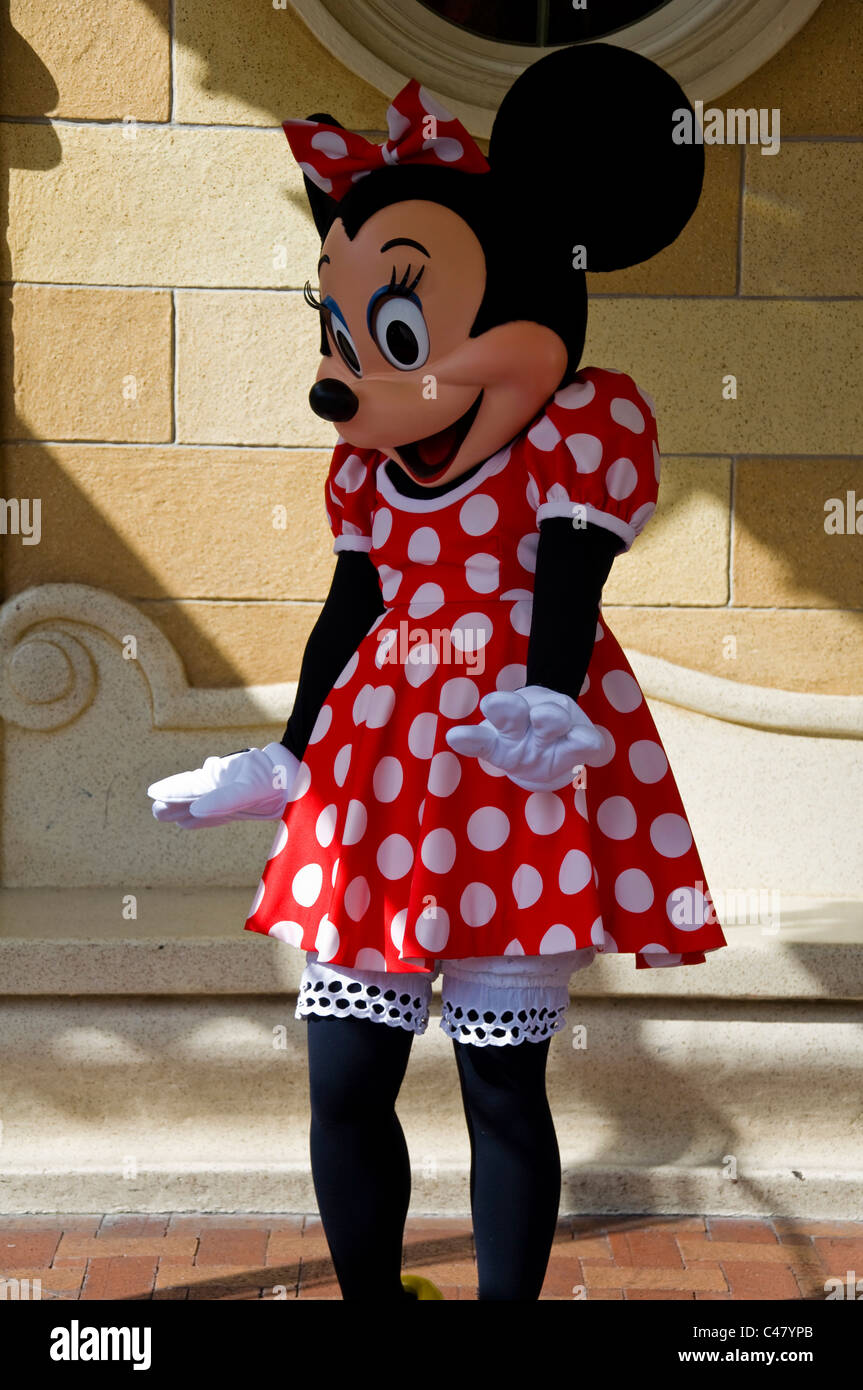 Minnie mouse character at disneyland Stock Photo