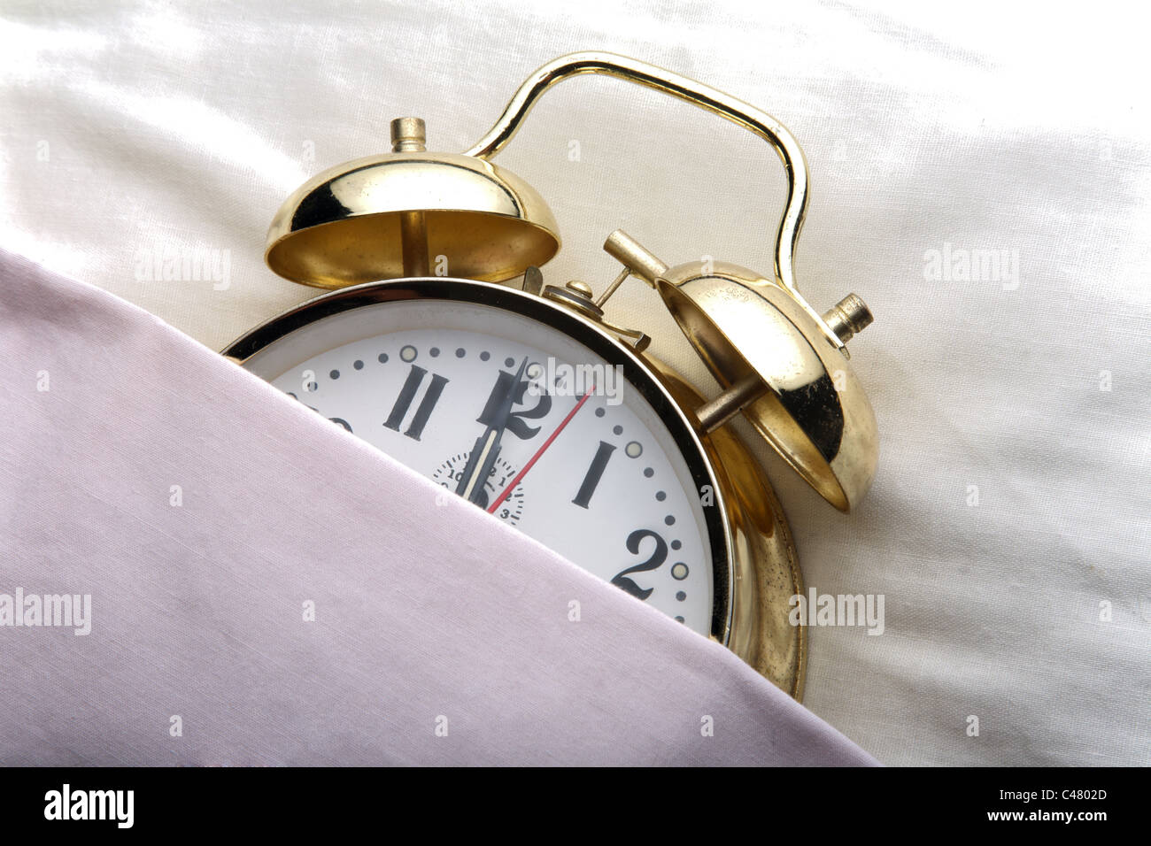 Sleeping alarm clock Stock Photo Alamy