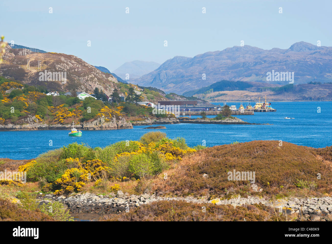 Kyle of Lochalsh, Loch Alsh, from Skye Bridge Highland region, Scotland