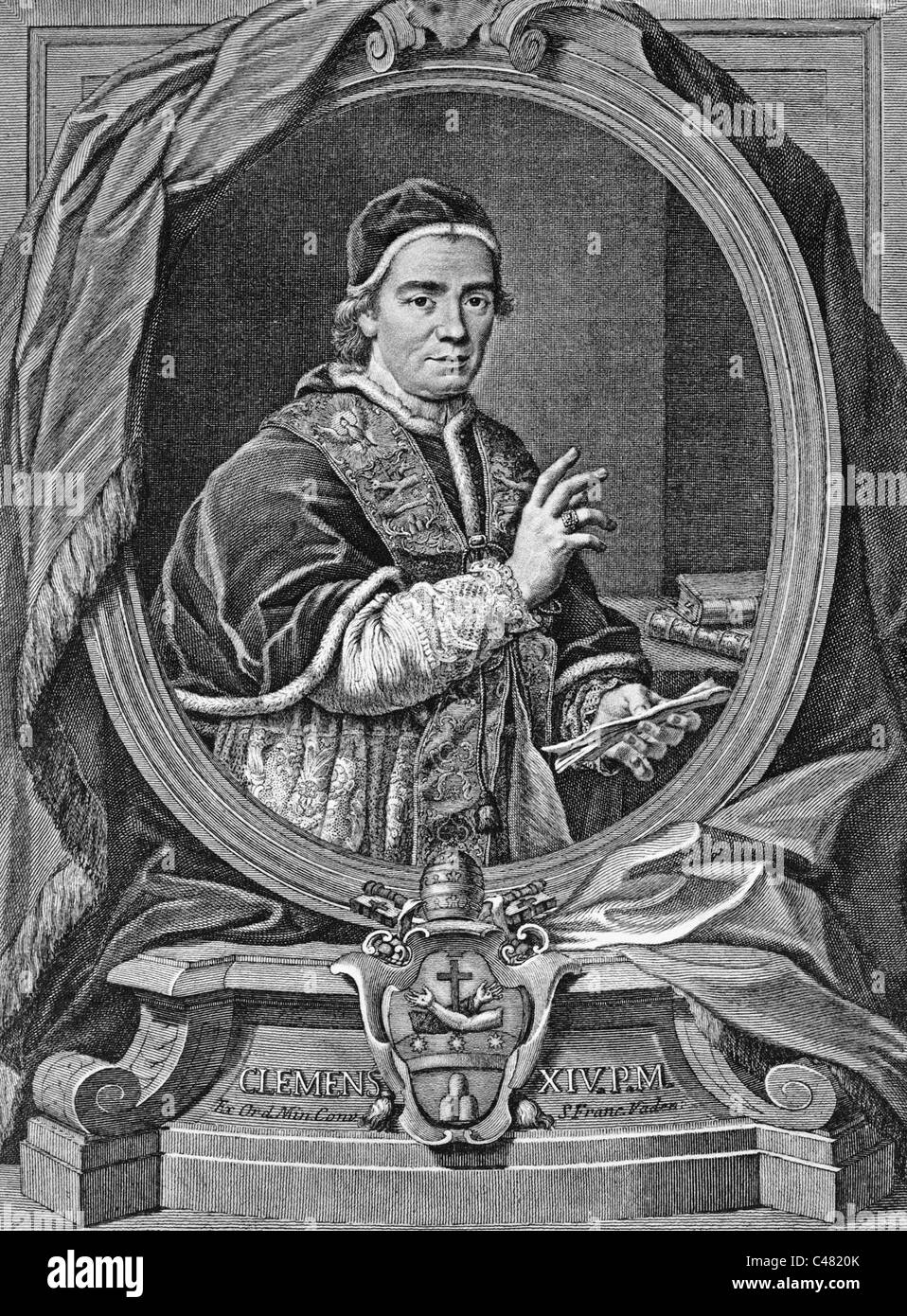 Papst Clemens XIV., Stock Photo