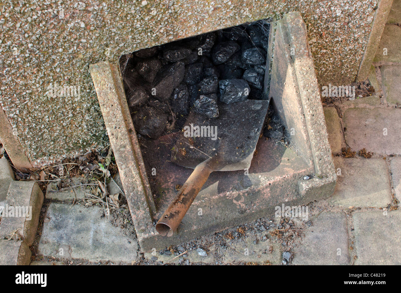Concrete coal bunker Stock Photo Alamy