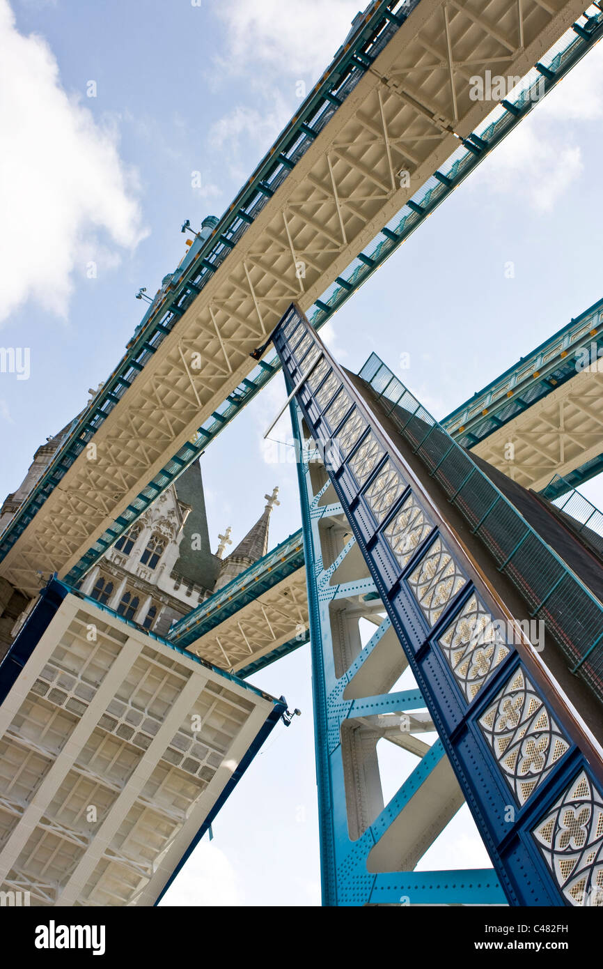 Grade 1 listed Tower Bridge raising lifting opening Tower Hamlets ...