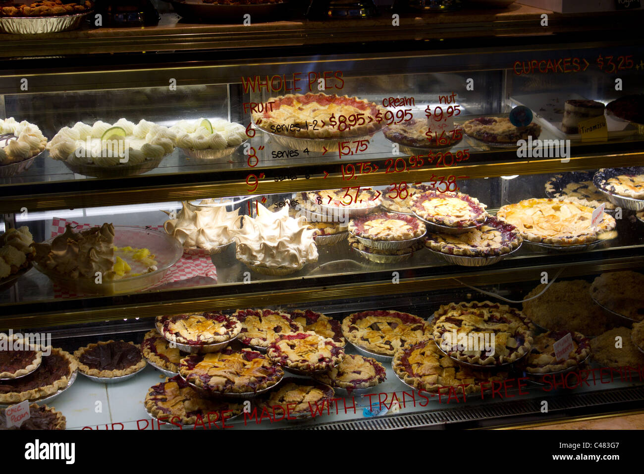 pie pies bakery store sale Stock Photo