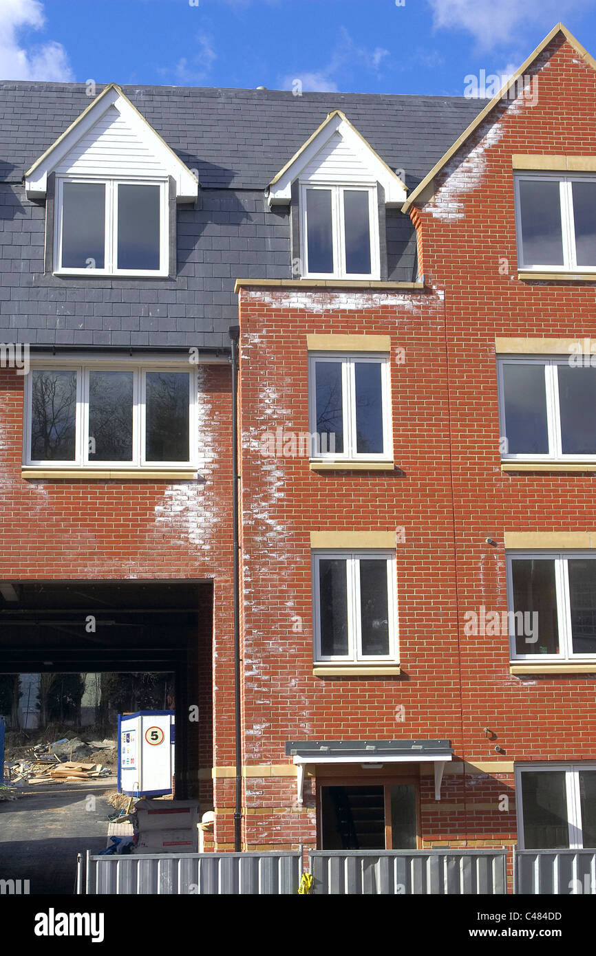 A white powdery deposit called efflorescence is common on new brick