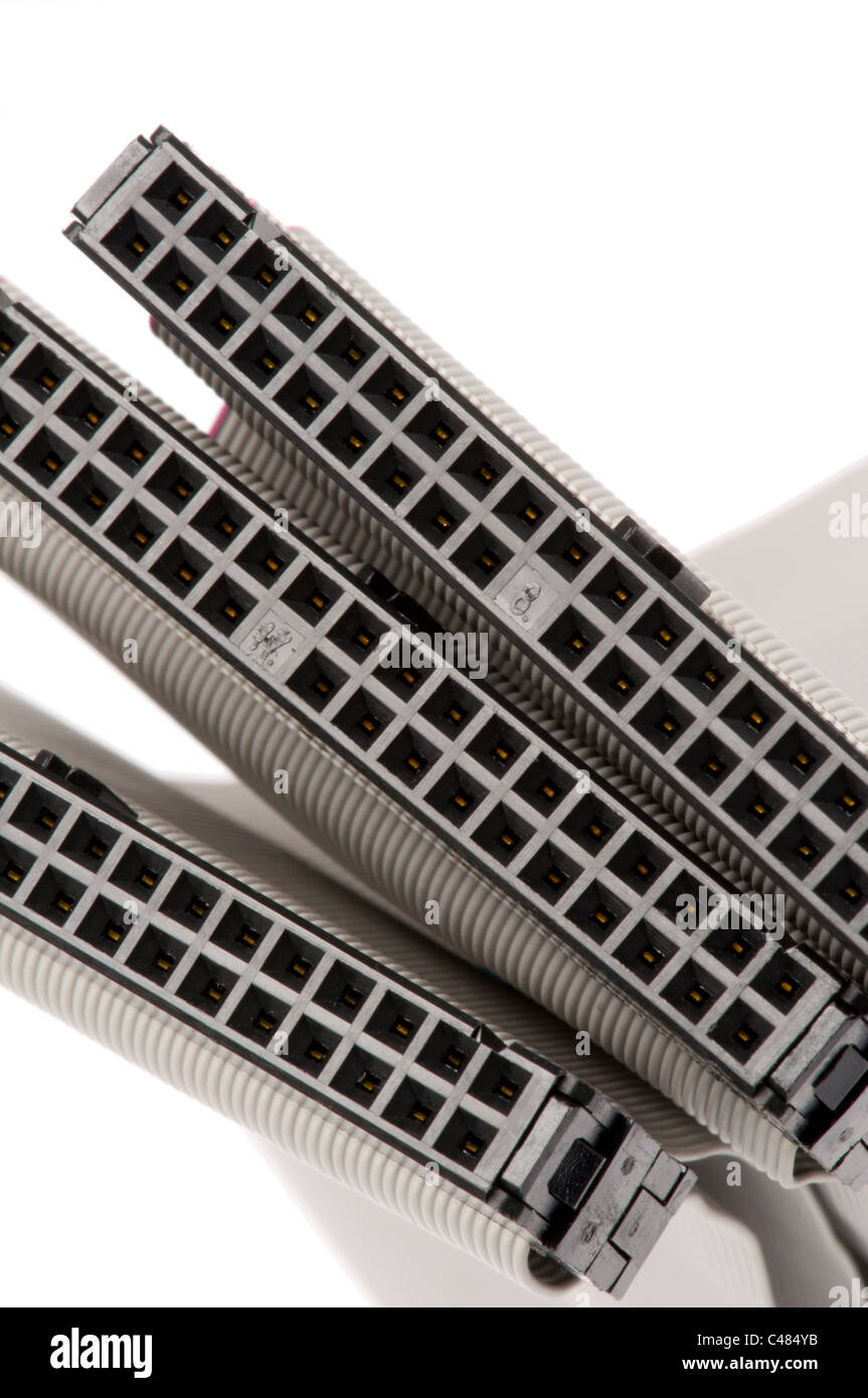 Electronic computer plugs Stock Photo - Alamy