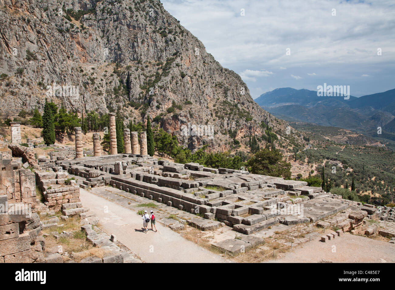 The Temple of Apollo, Delphi Greece Stock Photo