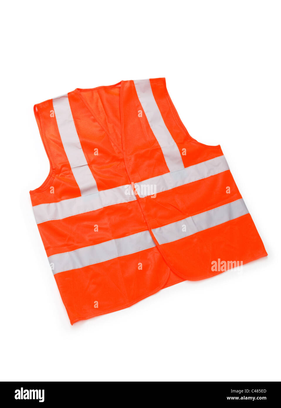 Orange vest isolated on the white background Stock Photo - Alamy