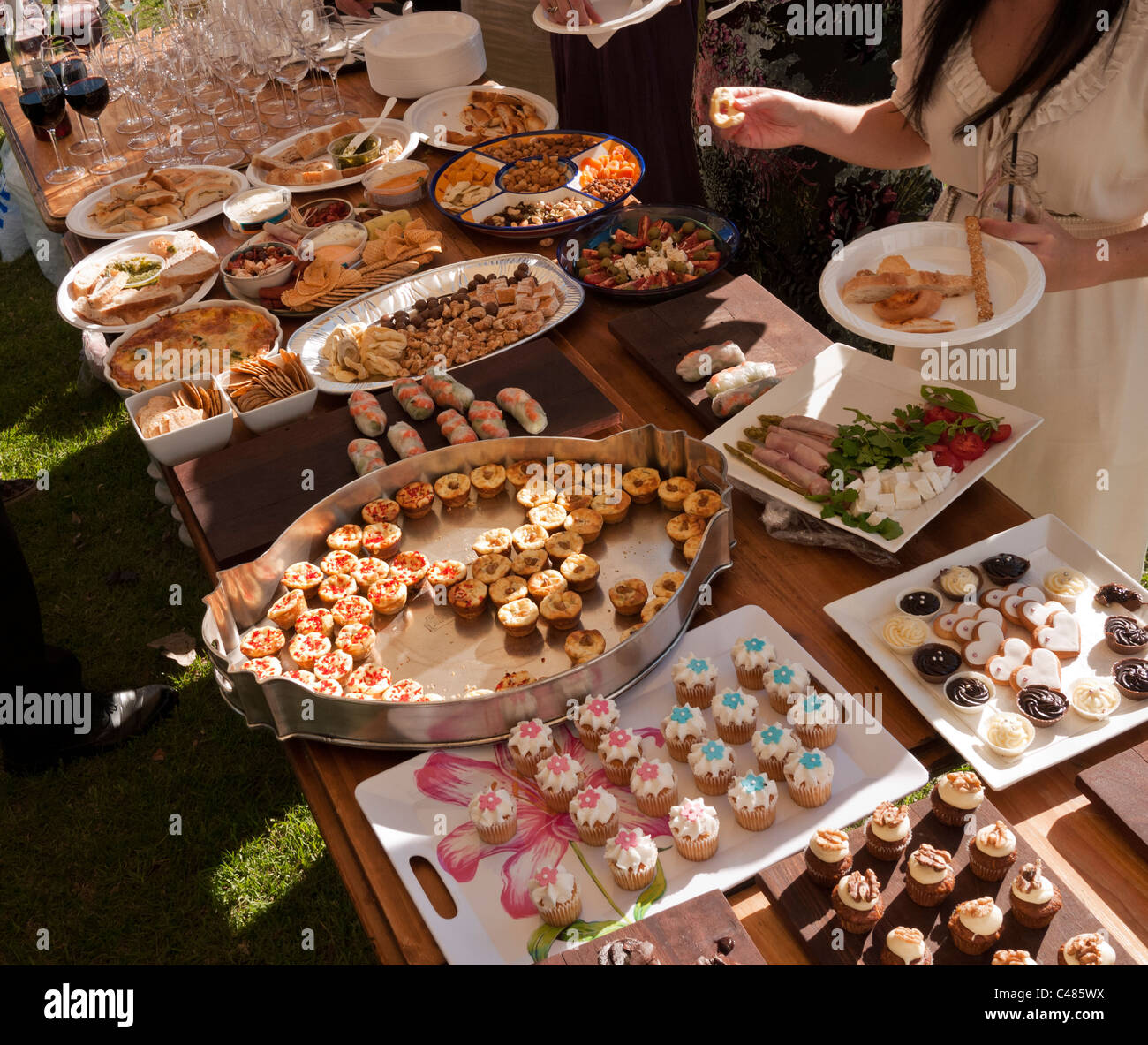 Buffet food at a wedding lunch Stock Photo - Alamy