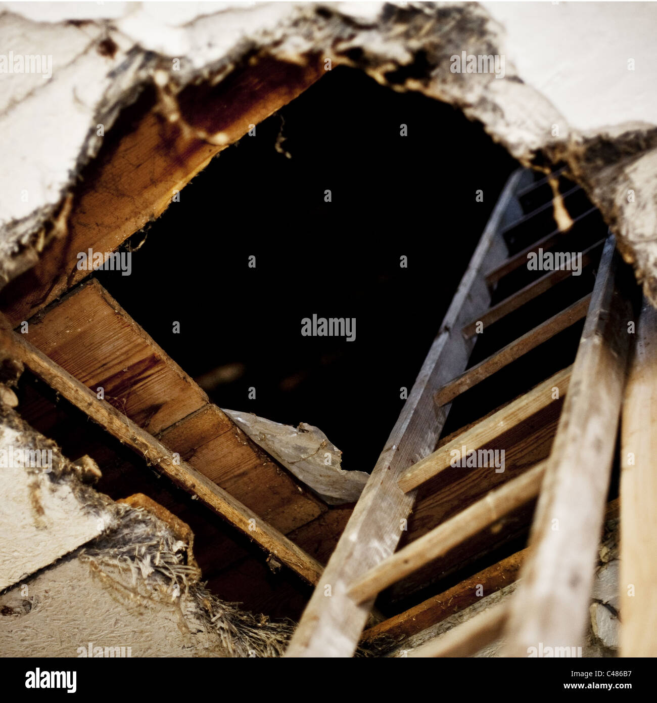 skylight in a fixer-upper house Stock Photo