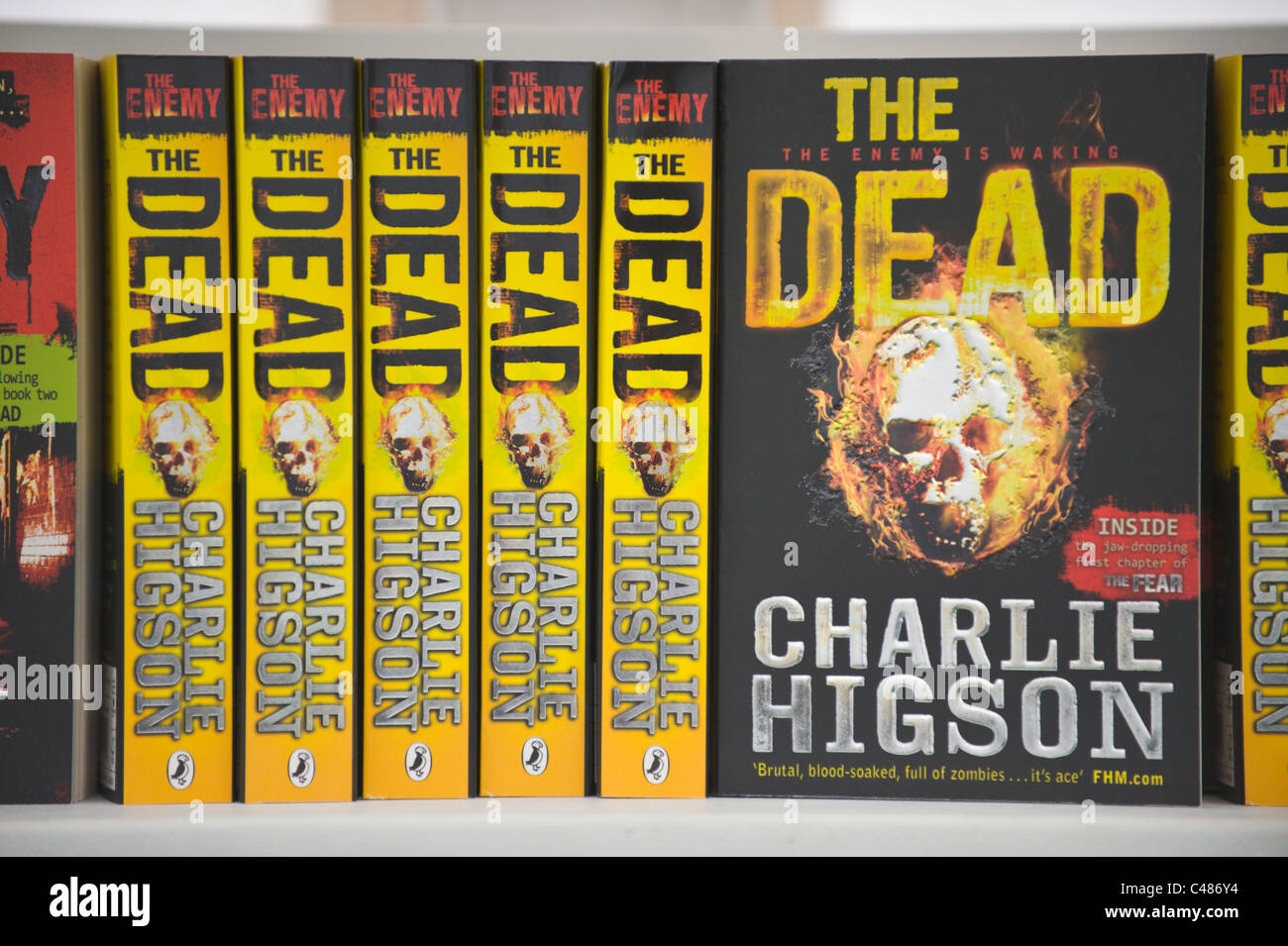 Young adult books by Charlie Higson on sale in Pembertons Bookshop at Hay Festival 2011 Stock Photo