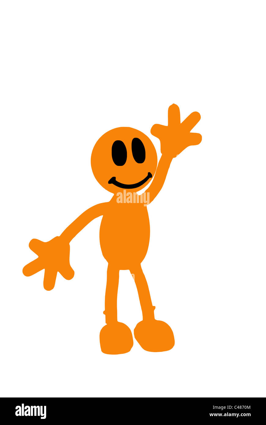 orange mainikin waves Stock Photo