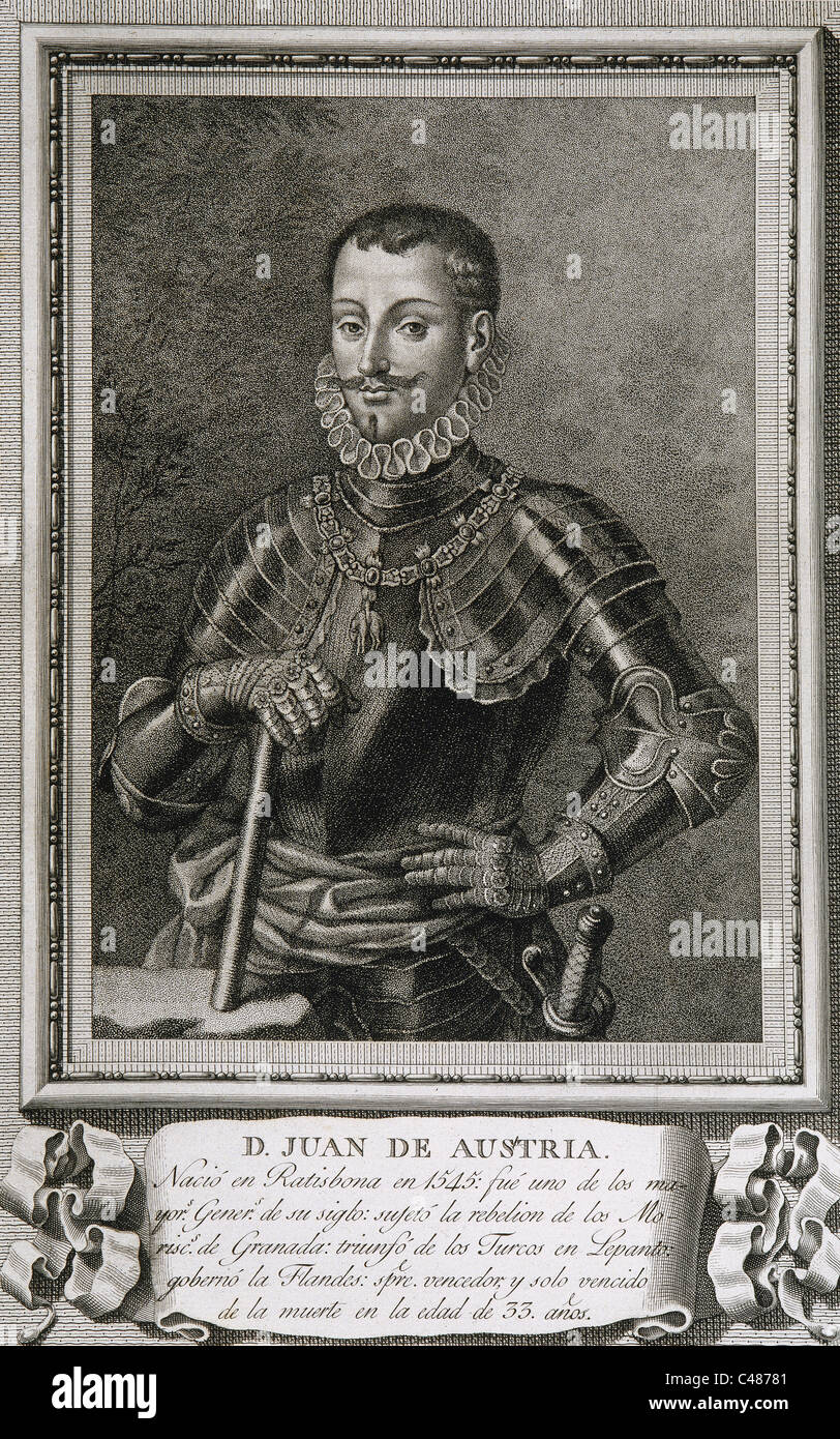 John of Austria (1547-1578). Illegitimate son of Holy Roman Emperor Charles V. Stock Photo