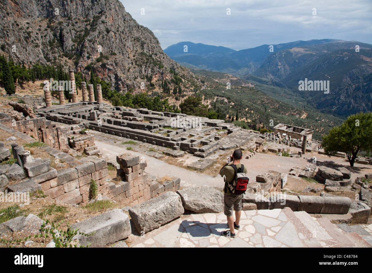 The Temple of Apollo, Delphi Greece Stock Photo