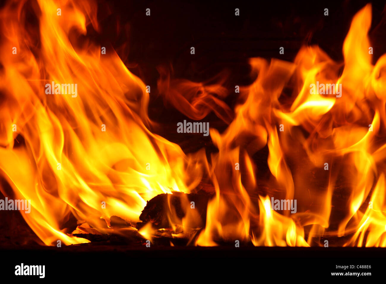 fire in the chimney Stock Photo - Alamy