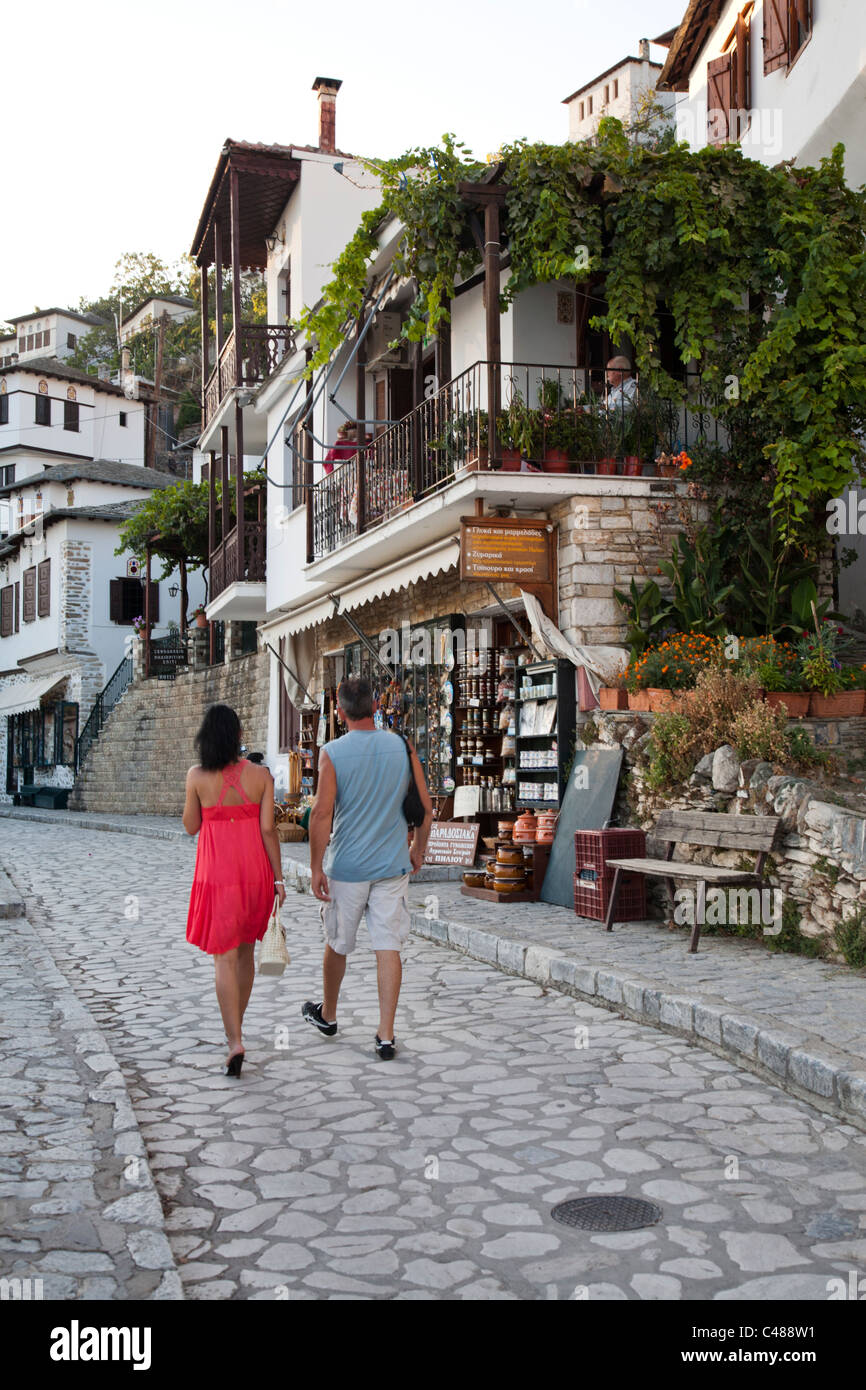 Makrinitsa, a traditional village, Pilion peninsula, Greece Stock Photo