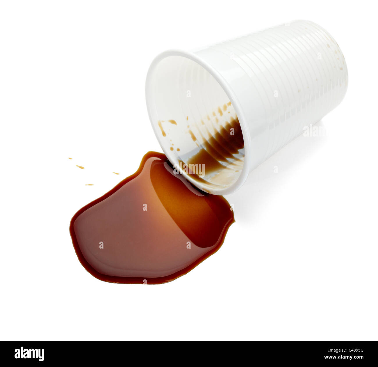 spilled coffee Stock Photo