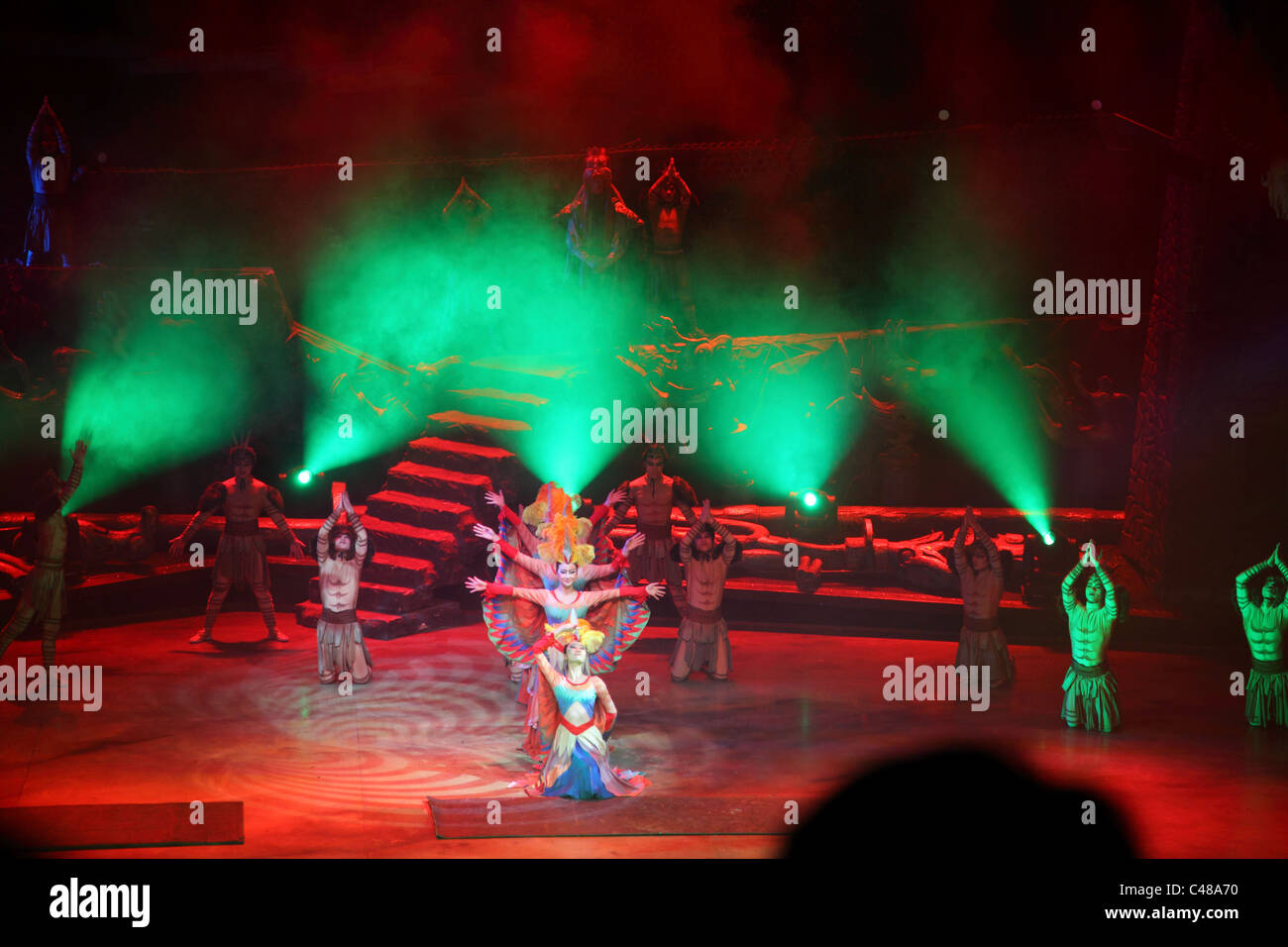 Chinese circus performers, Beijing, China Stock Photo