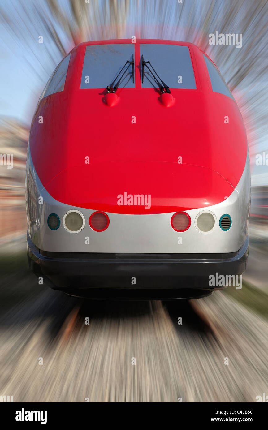 Fast modern train Stock Photo