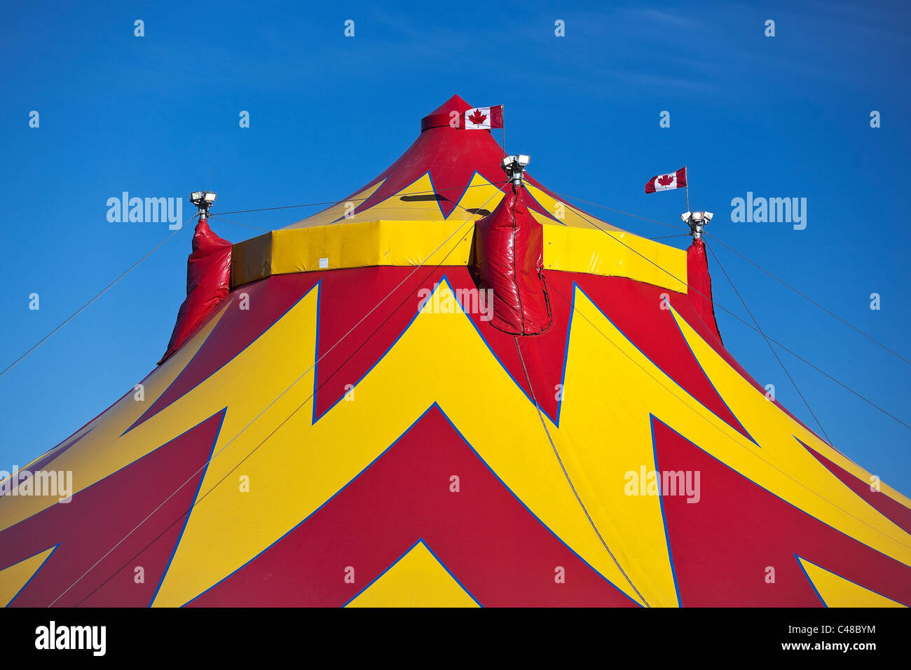 Colorful circus tent. Stock Photo