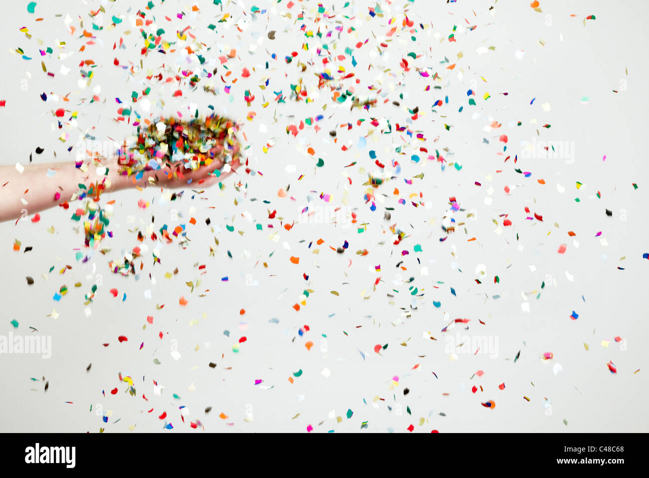 Confetti rain Stock Photo Alamy