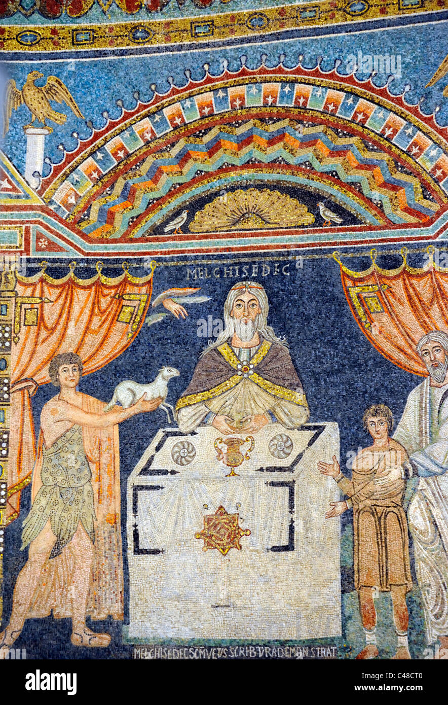 Detail of the mosaics in the Basilica di Sant'Apollinare in Classe, in Ravenna Stock Photo Alamy