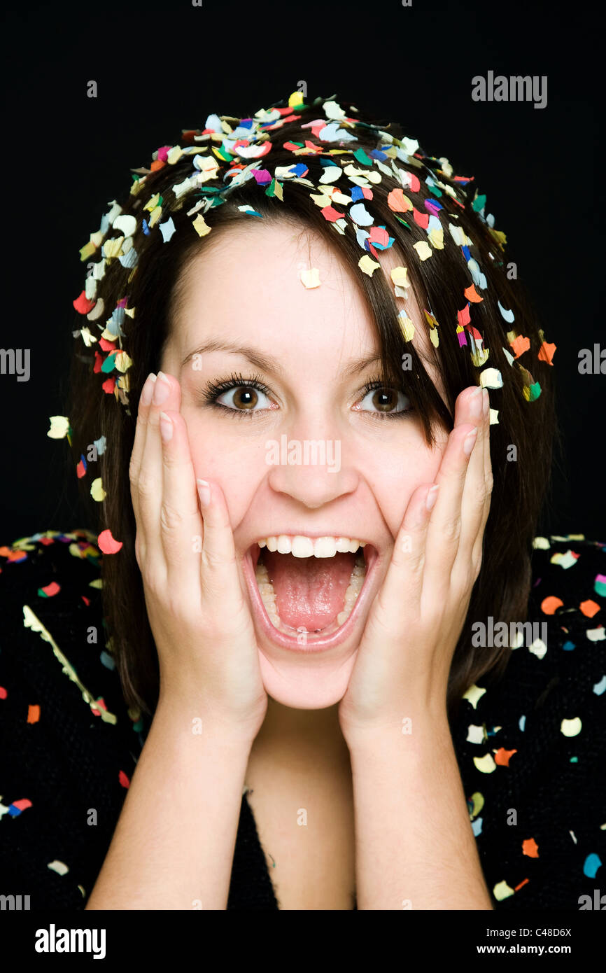 Hand throwing confetti hires stock photography and images Alamy