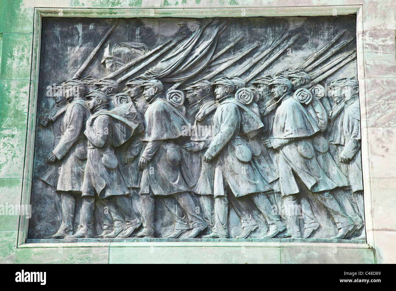 Civil War statue in front of the Capitol Building, Washington DC Stock