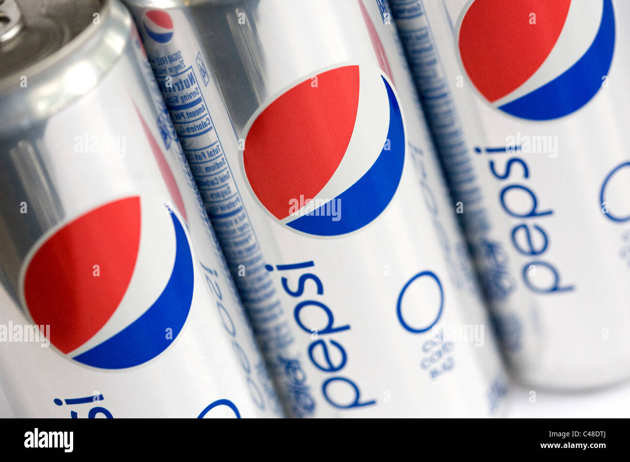 "Skinny" Diet Pepsi cans Stock Photo Alamy