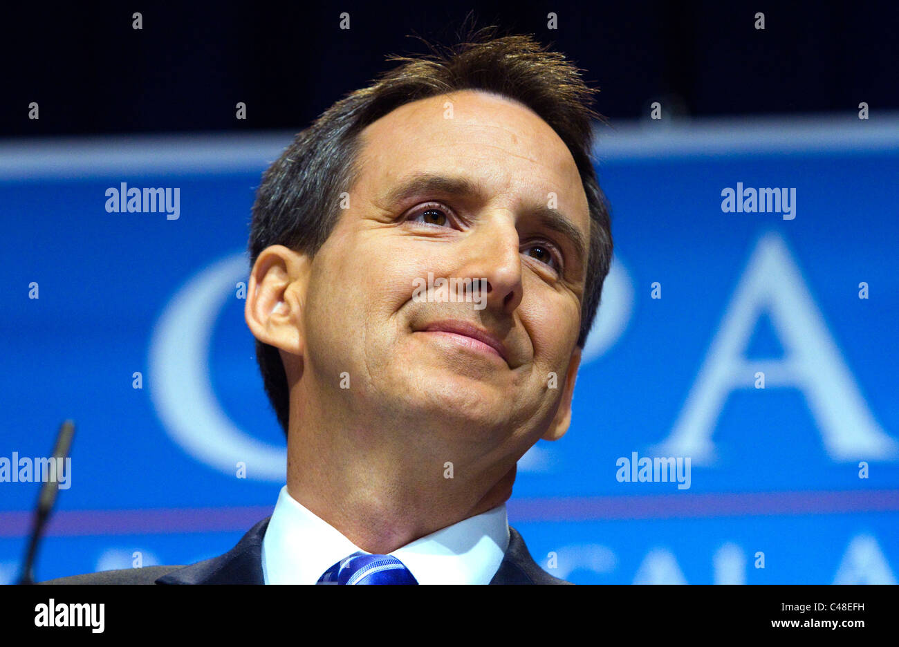 Republican Minnesota Governor Tim Pawlenty speaks at the CPAC