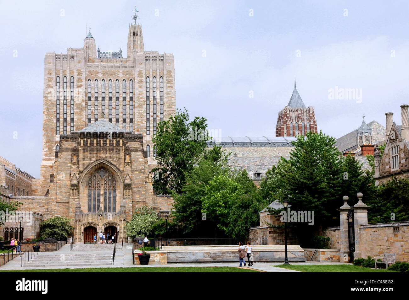 Yale University Sterling Library Stock Photo Alamy