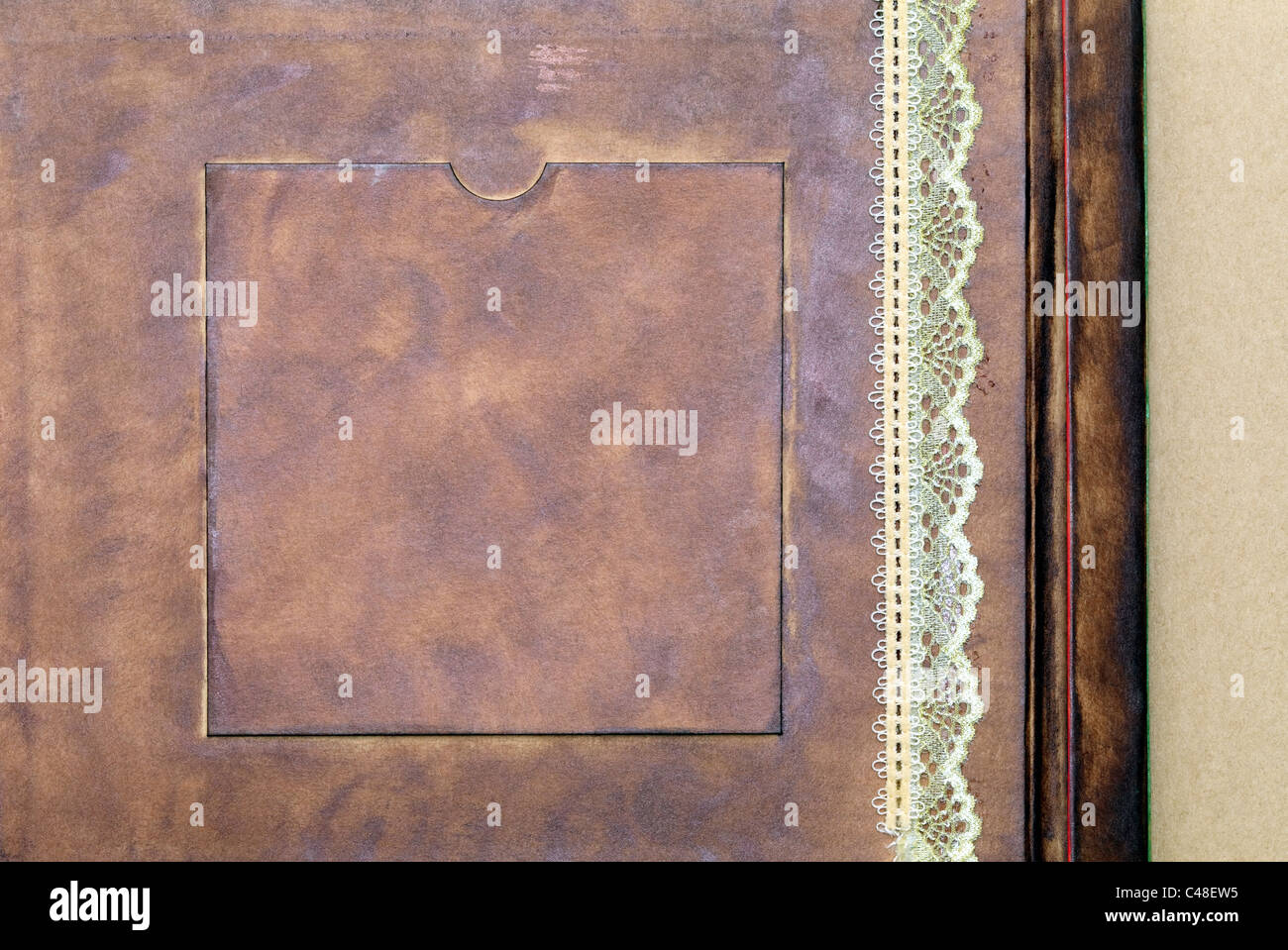 Old vintage album cover lace hi-res stock photography and images - Alamy