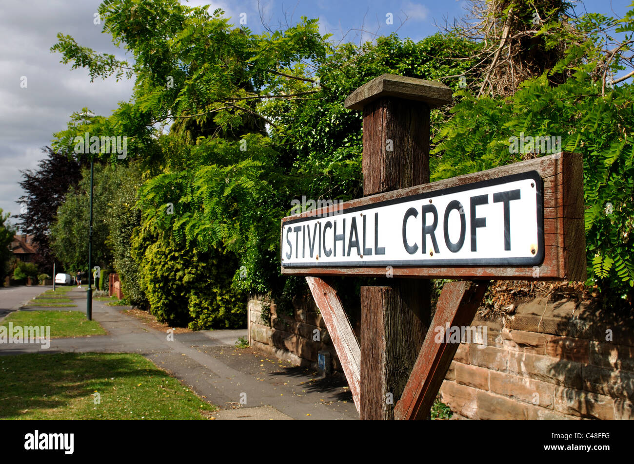 Stivichall Croft road sign, Styvechale, Coventry, UK Stock Photo Alamy