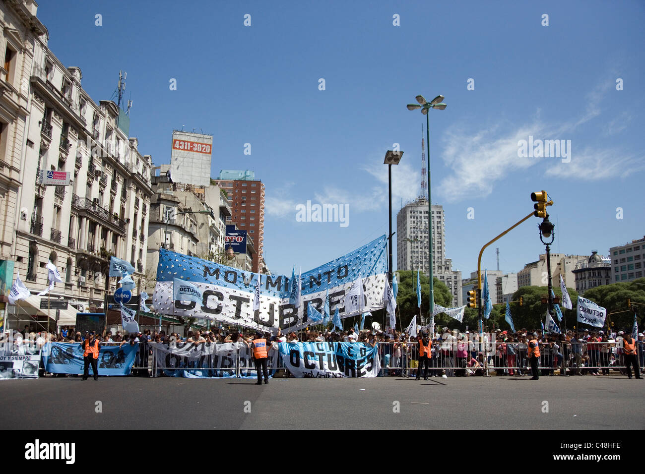 A march to Celebrate the memory of the disappeared in Argentina Stock Photo