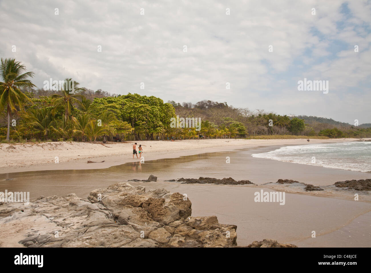 Beach by Santa Teresa, Nicoya Peninsula. Costa Rica Stock Photo