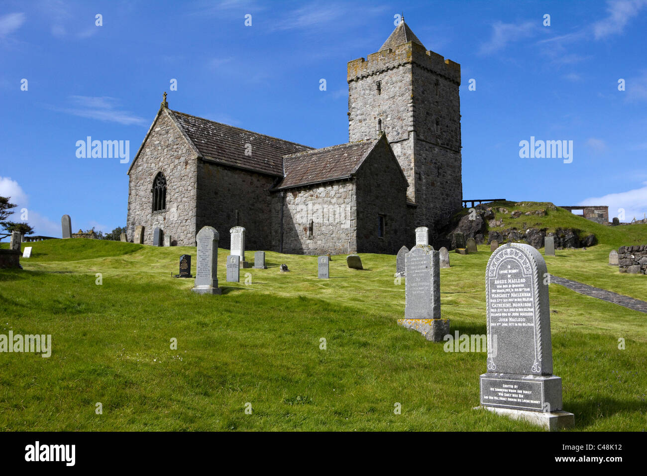 St Clement's Church (Scottish Gaelic: Tur Chliamainn) Rodel, isle of Harris, Scotland western isles outer hebrides  highlands Stock Photo