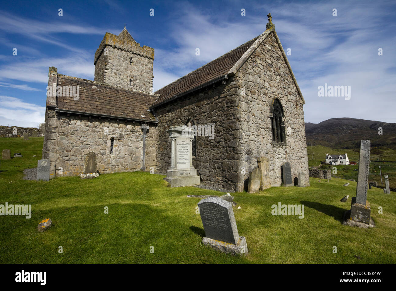 St Clement's Church (Scottish Gaelic: Tur Chliamainn) Rodel, isle of Harris, Scotland western isles outer hebrides  highlands Stock Photo