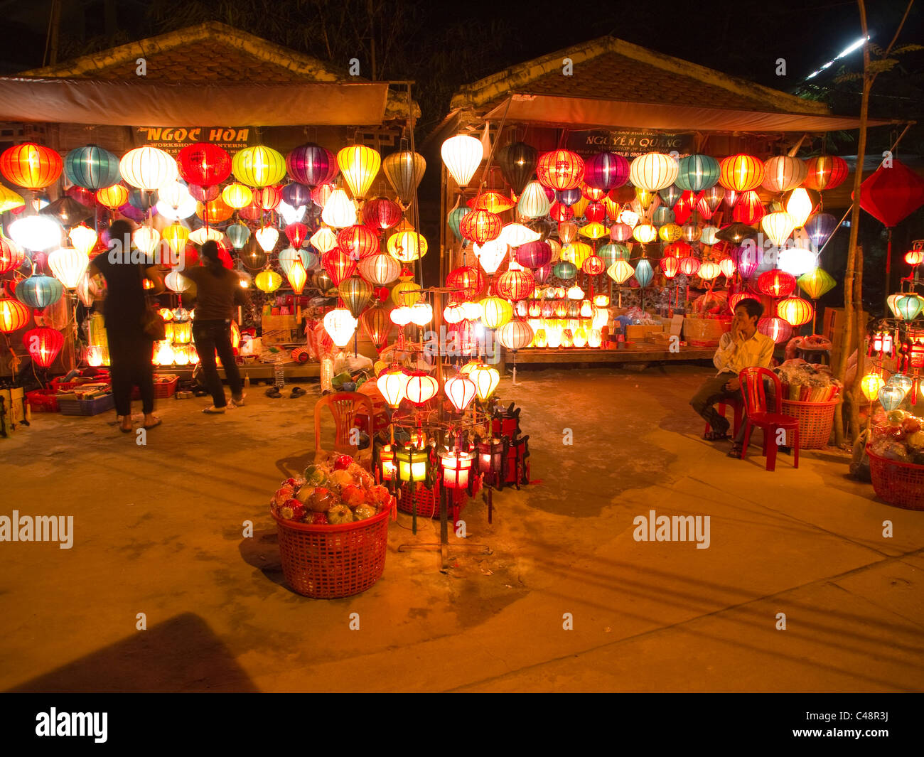 Lantern market at night in Hoi An, Vietnam Stock Photo Alamy