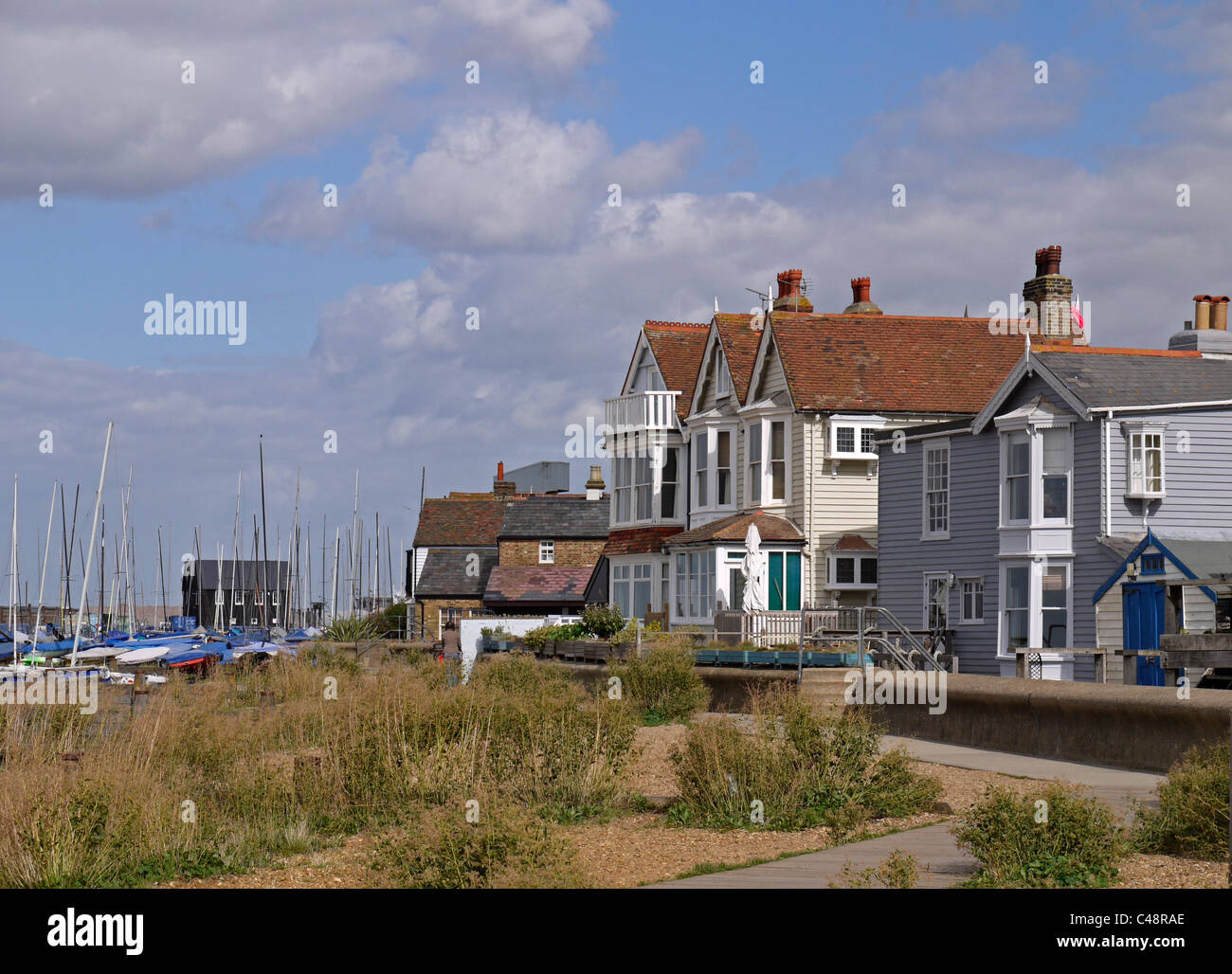 Whitstable Seafront facing Whitstable Bay, Kent, England Stock Photo