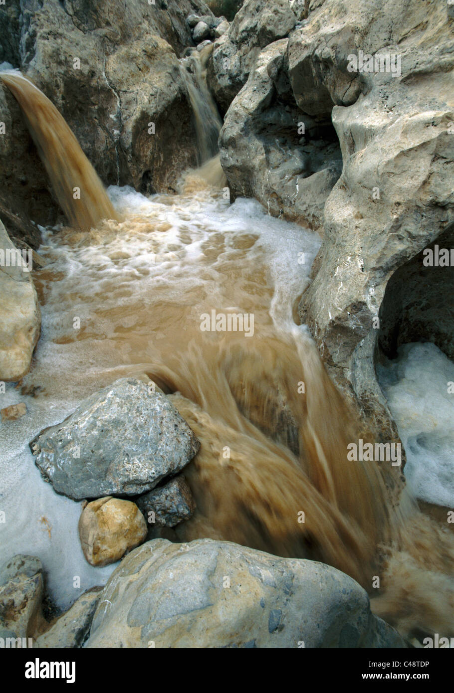 Flood in the Judea Desert Stock Photo