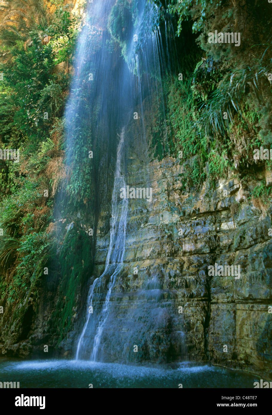 Waterfall in the Judea Desert Stock Photo Alamy