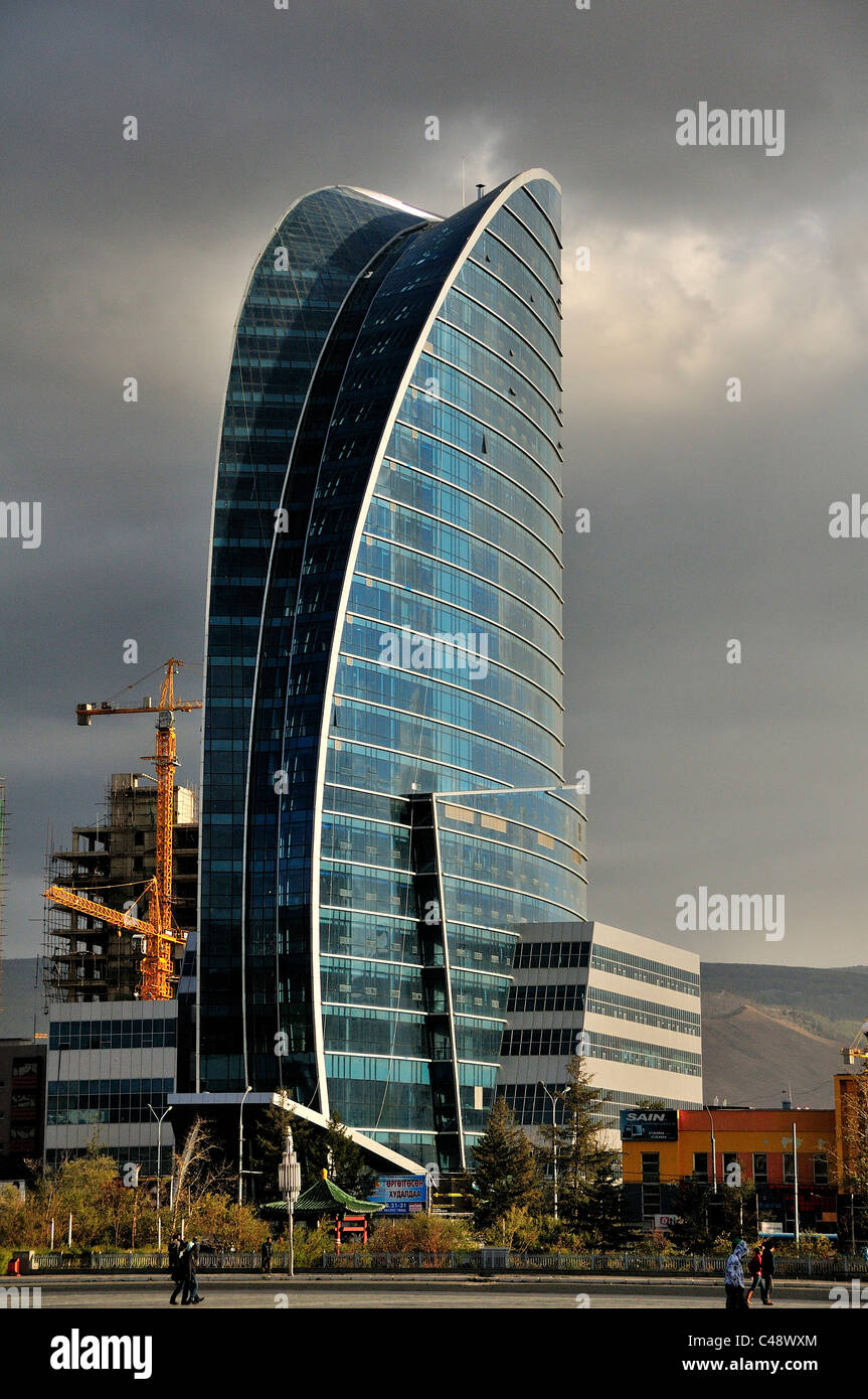 Mongo Building modern building in Mongolia Stock Photo - Alamy