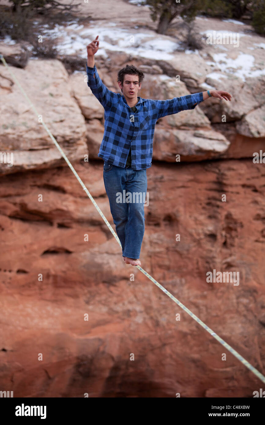 Slackliners hires stock photography and images Alamy