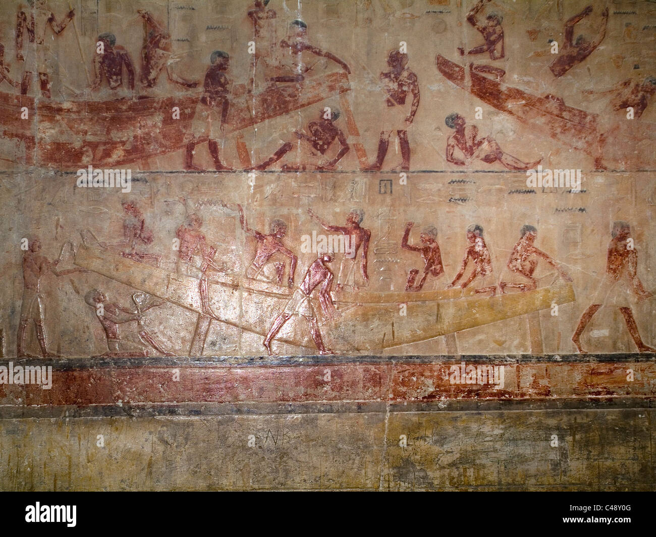 Photograph of an ancient Egyptian hieroglyphics Stock Photo