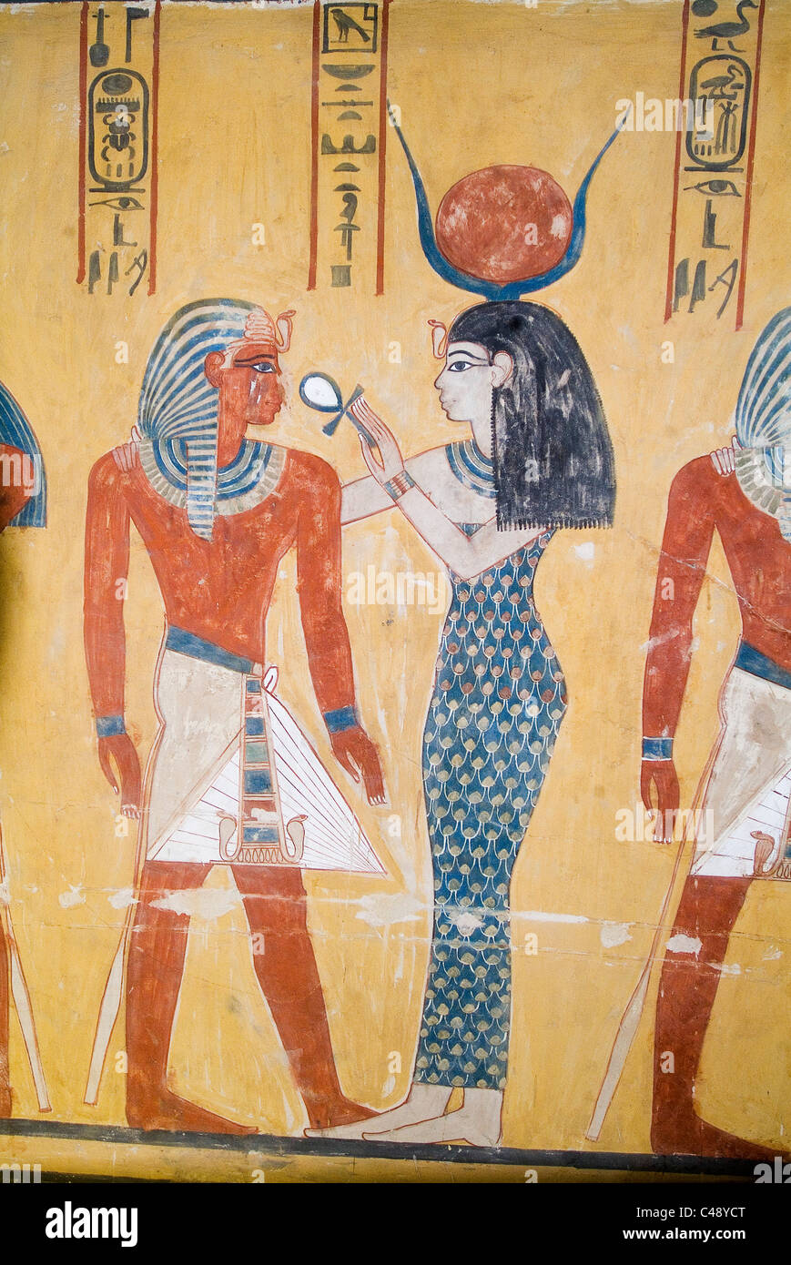 Photograph of an Egyptian hieroglyphics Stock Photo
