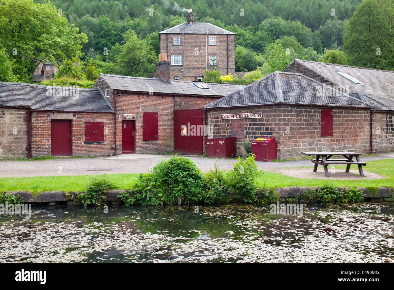 Cromford Canal, High Peak Junction, Derbyshire, England Stock Photo