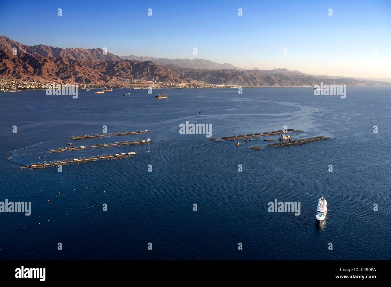 Aerial photograph of the Red Sea Stock Photo