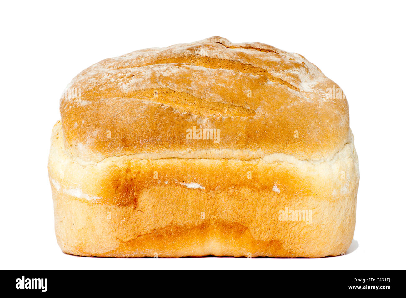Fresh Uncut Loaf Of Bread Stock Photo Alamy