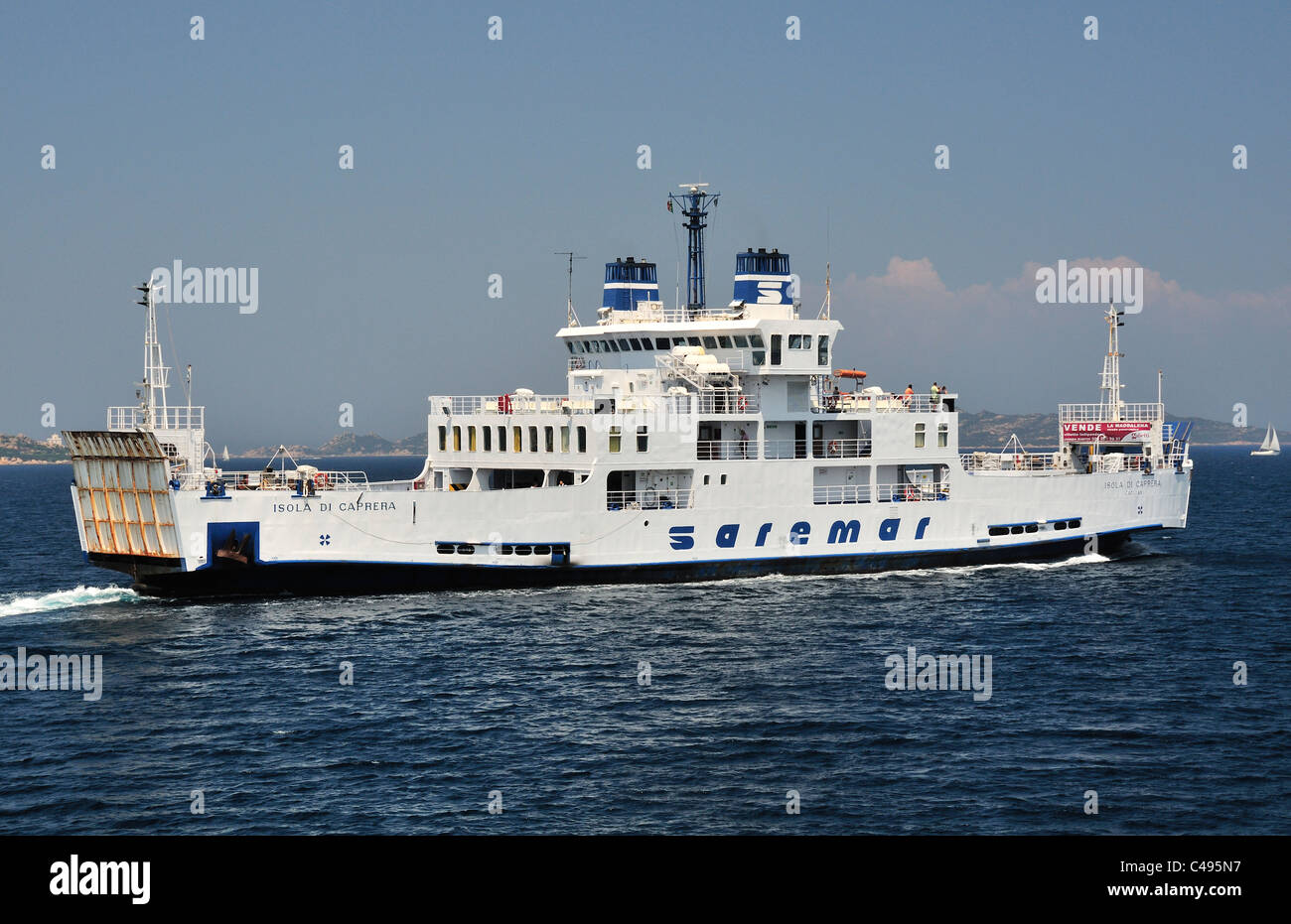Saremar ferry from Palau, northern Sardinia to the island of La