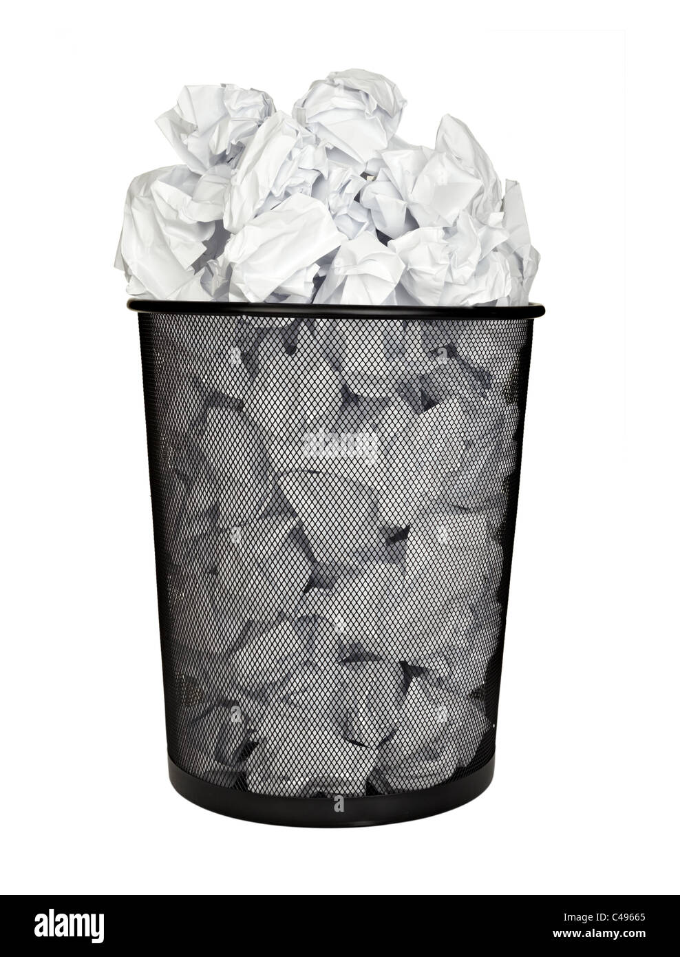 close up of waste paper basket Stock Photo