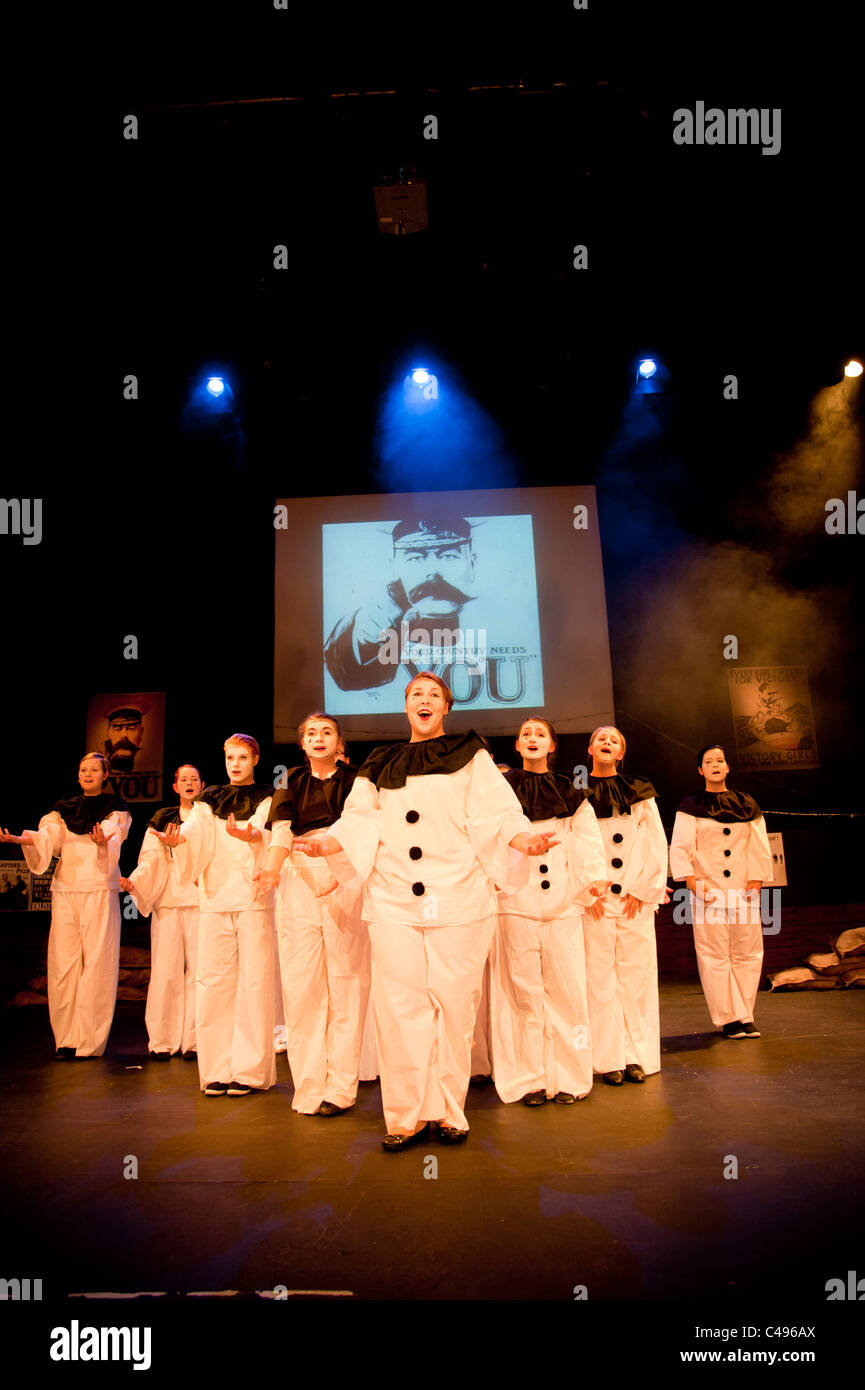 An amateur production of Oh What a Lovely War - Aberystwyth Arts Centre youth and community theatre , UK Stock Photo